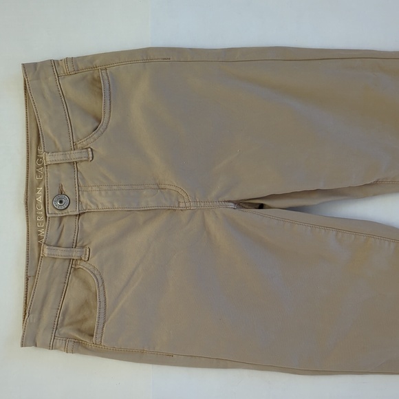 AEO Super Stretch Hi-Rise Jegging 2R Tan Brown Pockets - Picture 12 of 16